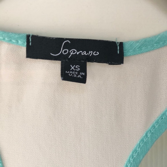 Soprano Colorblocked Women's Tank Cami Chiffon Top - Picture 2 of 5